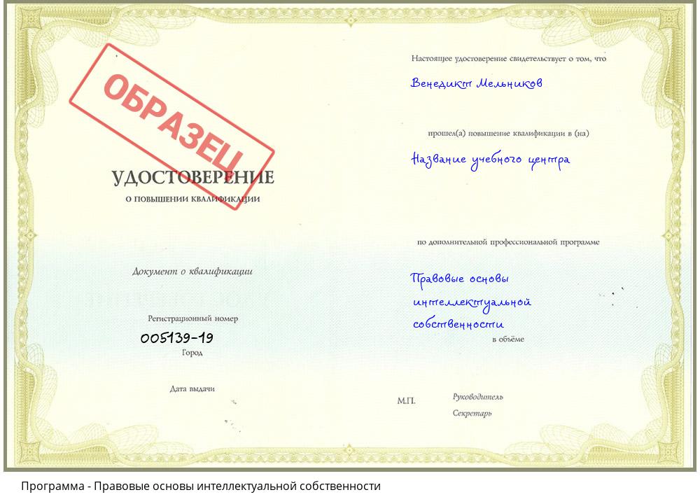 Правовые основы интеллектуальной собственности Челябинск