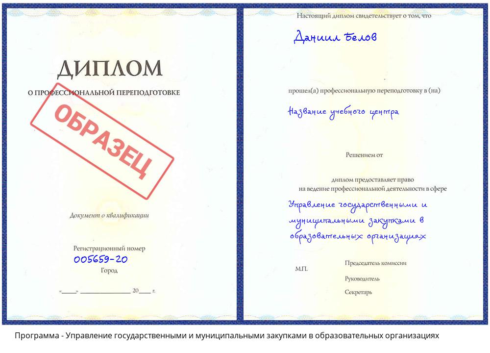 Управление государственными и муниципальными закупками в образовательных организациях Челябинск