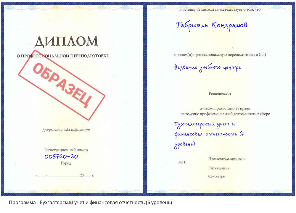 Бухгалтерский учет и финансовая отчетность (6 уровень) Челябинск